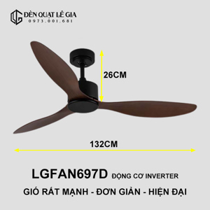 Quạt trần đèn 3 cánh LGFAN697D