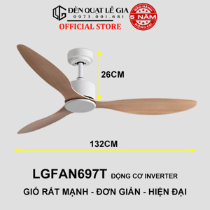 Quạt trần đèn 3 cánh LGFAN697D