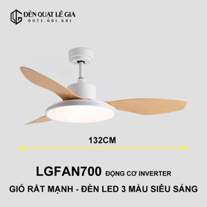 Quạt trần đèn 3 cánh LGFAN700