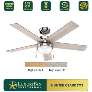 Quạt trần Hunter claudett LuxuryFan 50652