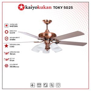 Quạt trần đèn Kaiyo 5 cánh TOKY-5025