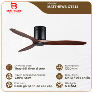 Quạt trần Matthews 3 cánh QT213