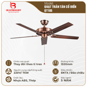 Quạt trần 5 cánh QT105