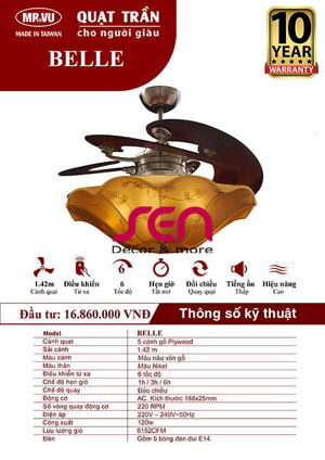 Quạt trần Royal Belle