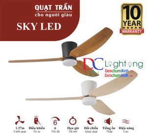 Quạt trần Royal 3 cánh Sky LED