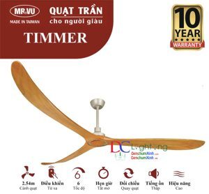 Quạt trần Royal 5 cánh Timmer 100 (100'')