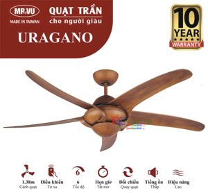 Quạt trần 5 cánh Royal Uragano