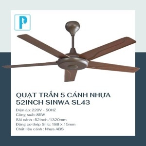 Quạt trần Sinwa 5 cánh SL43