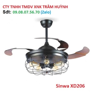 Quạt trần đèn Sinwa 4 cánh XD206