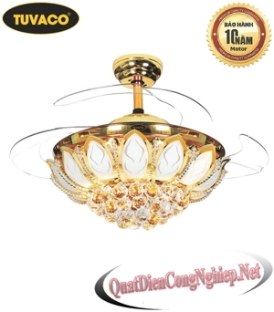 Quạt trần đèn Tuvaco 4 cánh C600K1-32