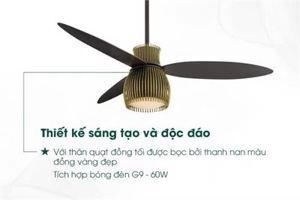 Quạt trần đèn Uchiwa 3 cánh F824-ORB/TB