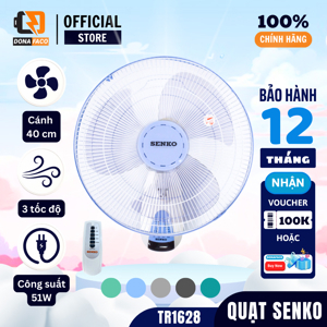 Quạt treo điều khiều từ xa Senko TR1628