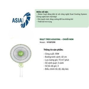 Quạt treo tường Asia VY357290