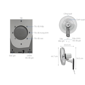 Quạt treo tường Asia VY357690