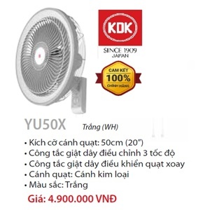 Quạt treo tường KDK YU50X