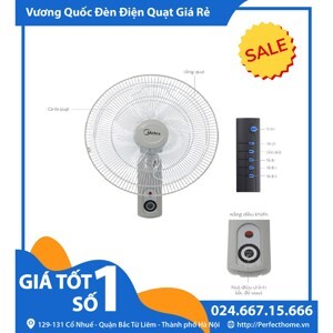 Quạt treo tường Midea FW40-15VFR - có điêu khiển