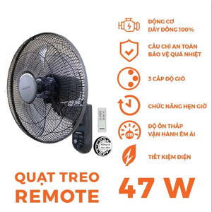 Quạt treo tường Nanoco NWF1615RC-GR