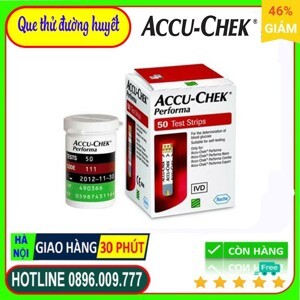 Que thử đường huyết Roche Accu-Chek Performa 50