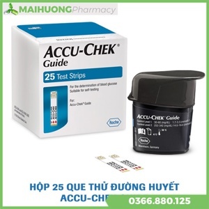 Que thử đường huyết Accu-Chek Guide hộp 25 que