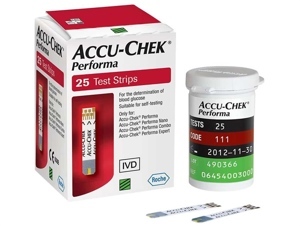 Que thử đường huyết Accuchek Performa - 25 que