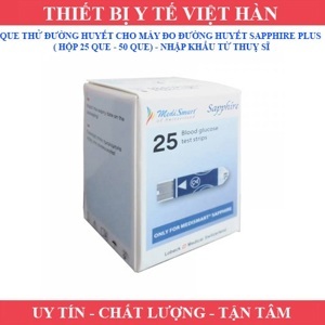 Que thử đường huyết MediSmart Sapphire (50 que)