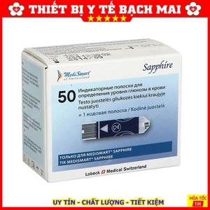 Que thử đường huyết MediSmart Sapphire (50 que)