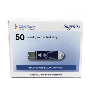 Que thử đường huyết MediSmart Sapphire (50 que)