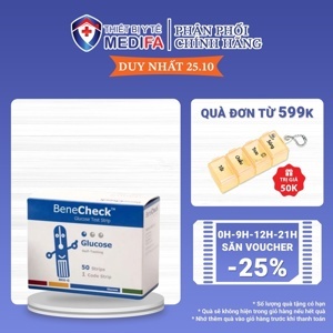 Que thử Glucose Benecheck 3 in 1 (50 que)