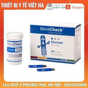 Que thử Glucose Benecheck 3 in 1 (50 que)