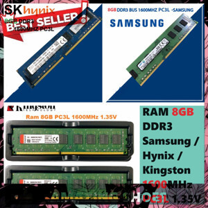 Ram 8GB Hynix (PC3L-12800) DDR3L 1600Mhz