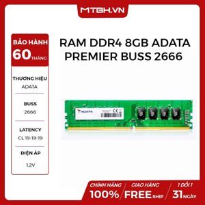 RAM Adata Premier 8GB DDR4 Bus 2666MHz