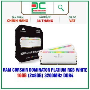 RAM Corsair 16Gb Bus 3200Mhz Dominator Platinum White RGB CMT16GX4M2C3200C16W