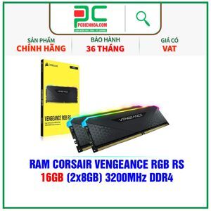 Ram Corsair VENGEANCE RGB RS 16GB 3200MHz DDR4 DRAM C16 CMG16GX4M2E3200C16