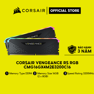 Ram Corsair Vengeance RGB RS 32GB (2x16GB) DDR4 bus 3600MHz (CMG32GX4M2D3600C18)