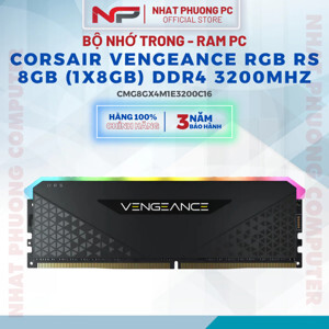 Ram Corsair VENGEANCE RGB RS 8GB 3200MHz DDR4 DRAM C16 CMG8GX4M1E3200C16