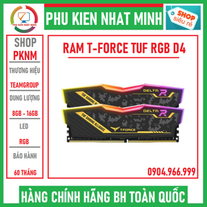 Ram DDR4 Team 8G/3200 T-Force Delta TUF Gaming Alliance (TF9D48G3200HC16CBK)