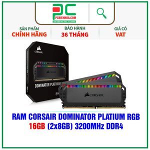 Ram Desktop Corsair Dominator Platinum RGB 16GB (2x8GB) DDR4 3200MHz (CMT16GX4M2C3200C16)