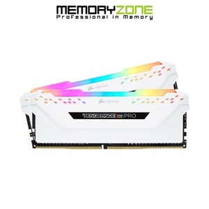 Ram Desktop Corsair Vengeance PRO RGB White (CMW16GX4M2E3200C16W) 16GB (2x8GB) DDR4 3200MHz