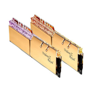 Ram Desktop G.Skill Trident Z Royal RGB Gold 16GB (2x8GB) DDR4 3200MHz (F4-3200C16D-16GTRG)