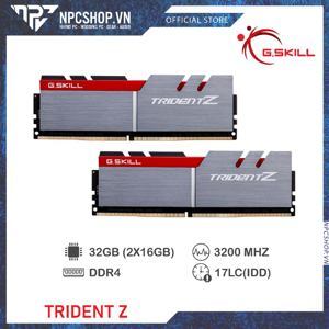 RAM Desktop Gskill Trident Z RGB 32GB DDR4 3200Mhz F4-3200C16D-32GTZR (2x16GB)