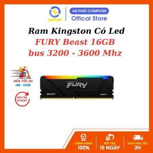 Ram Desktop Kingston Fury Beast (KF436C17BBK2/16) 16GB (2x8GB) DDR4 3600Mhz