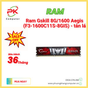 RAM G.Skill Aegis 8GB DDR3 Bus 1600MHz F3-1600C11S-8GIS