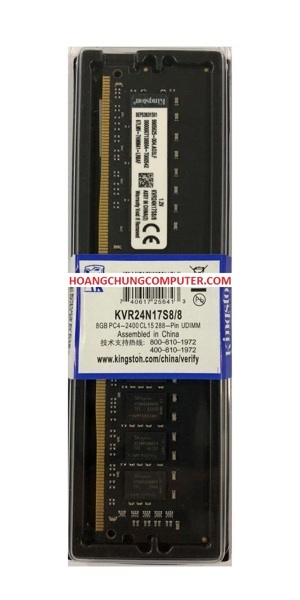 RAM Kingston 8Gb DDR4-2400 KVR24N17S8/8