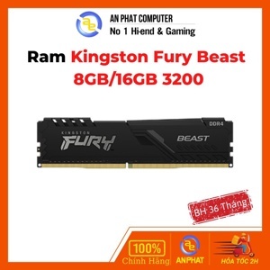 Ram Kingston Fury Beast 16GB (1x16GB) DDR5 4800MHz