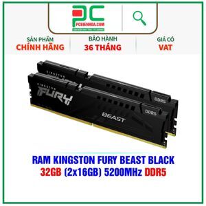 Ram Kingston Fury Beast 32GB (2x16GB) DDR5 5200Mhz