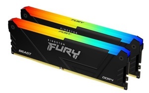 Ram Kingston FURY Beast RGB 16GB (2x8GB) DDR4 3200MHz (KF432C16BBAK2/16)