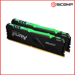 Ram Kingston FURY Beast RGB 32GB (2x16GB) DDR4 3200MHz