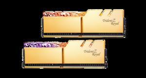 Ram PC G.SKILL Trident Z Royal Gold RGB 16GB 3000MHz DDR4 (8GBx2) F4-3000C16D-16GTRG