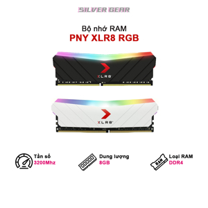 Ram PNY XLR8 Gaming RGB 8GB (1x8GB) DDR4 3200MHz