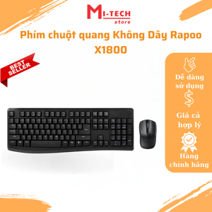 Bộ bàn phím và chuột không dây Rapoo X1800